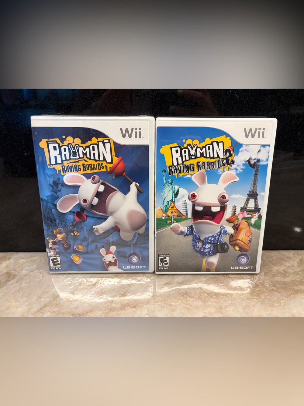 Nintendo Wii Game Bundle: Raving Rabbids 1 (Unopened), Raving Rabbids 2